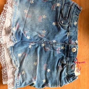 denim jeans, girls size 8 upscale by artist, Jeanne pro